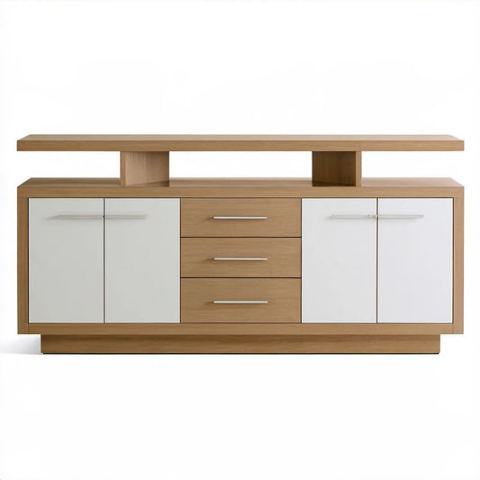 Komoda dekoracyjna dąb biały 200 x 110 x 45 cm